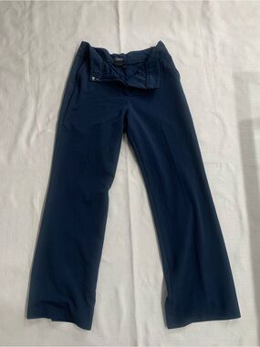Navy Blue High-Waisted Wide Leg Dress Pants / Trousers